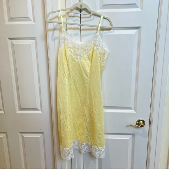 Van Raalte | Intimates & Sleepwear | Van Raalte Yellow Lace Slip Dress |  Poshmark